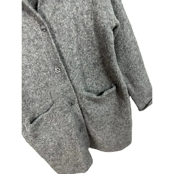 Zara Kid’s Girl Gray Wool Blend Button Up Sweater Collared Size 11-12 Knit - Picture 4 of 7